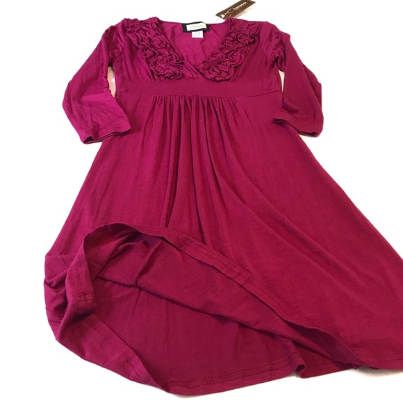 Emmelee for F.C. Fushia Ruffle Dress Sz S - Picture 7 of 14